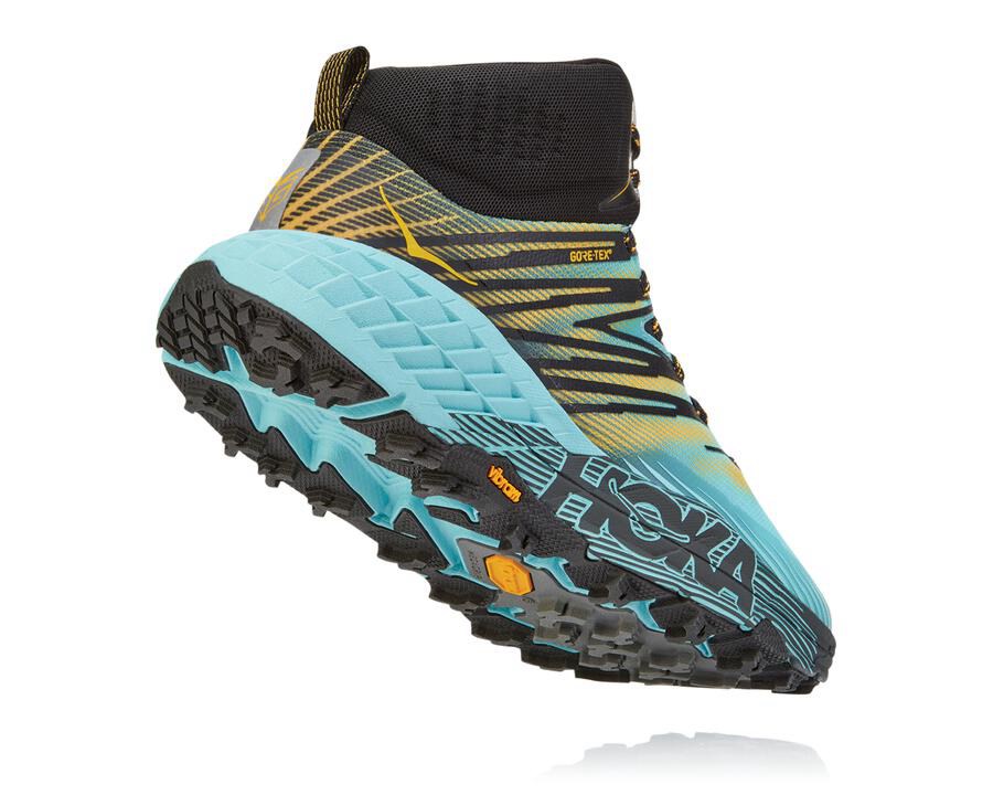 Chaussure Trail Hoka One One Speedgoat Mid Gore-Tex 2 Femme - Bleu - JOU-859637